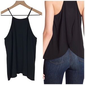 JOIE Bramy Black Halter Tulip Back Tank Top S